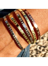 Bracelet Jonc à message laiton doré "DANCING QUEEN"