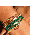 Bracelet à message laiton doré "CARPE DIEM"