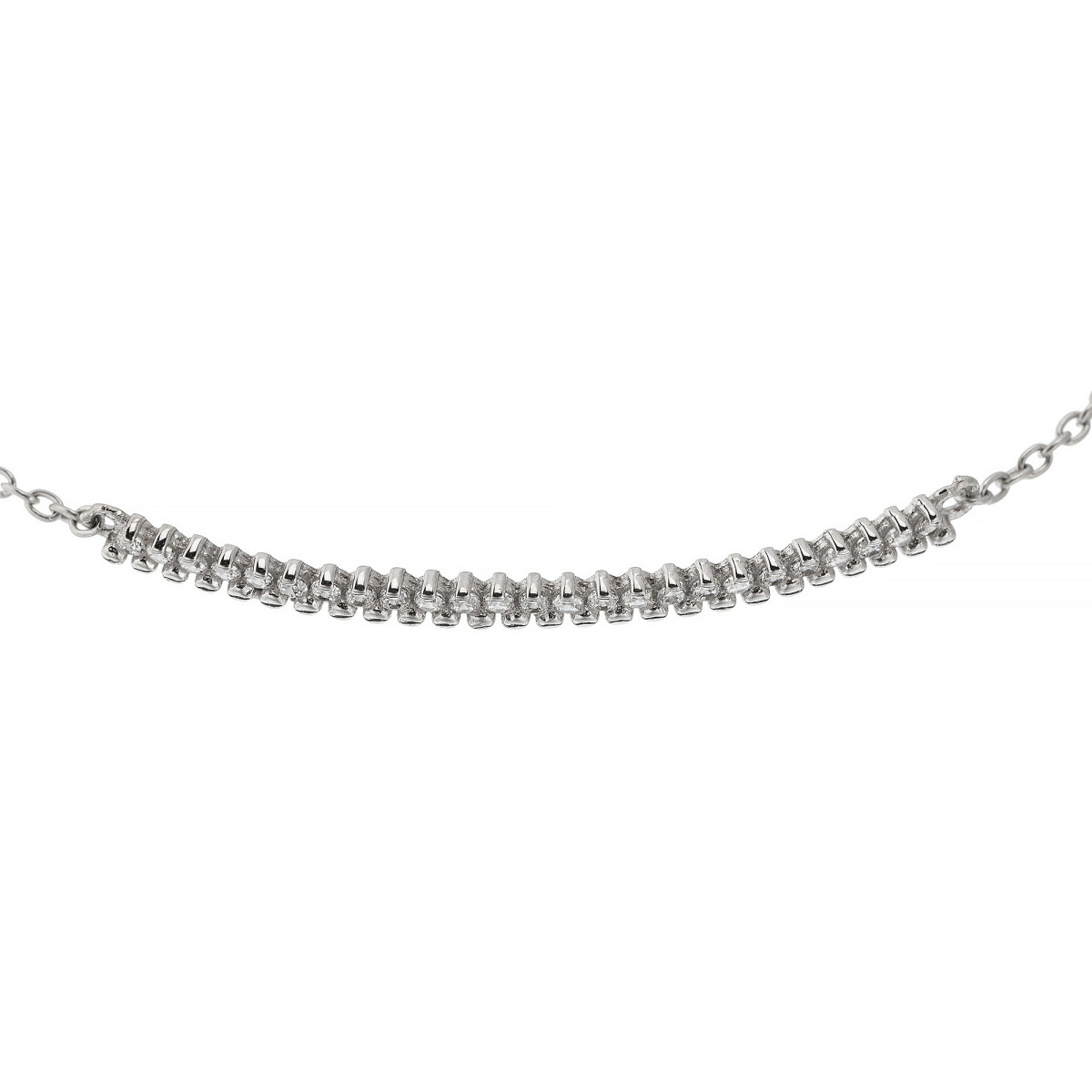 Bracelet or blanc et oxydes de zirconium "Barette or blanc" Bracelet or blanc et oxydes de zirconium "Barette or blanc"