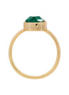 Bague laiton doré montée d'une agate verte " Ella "