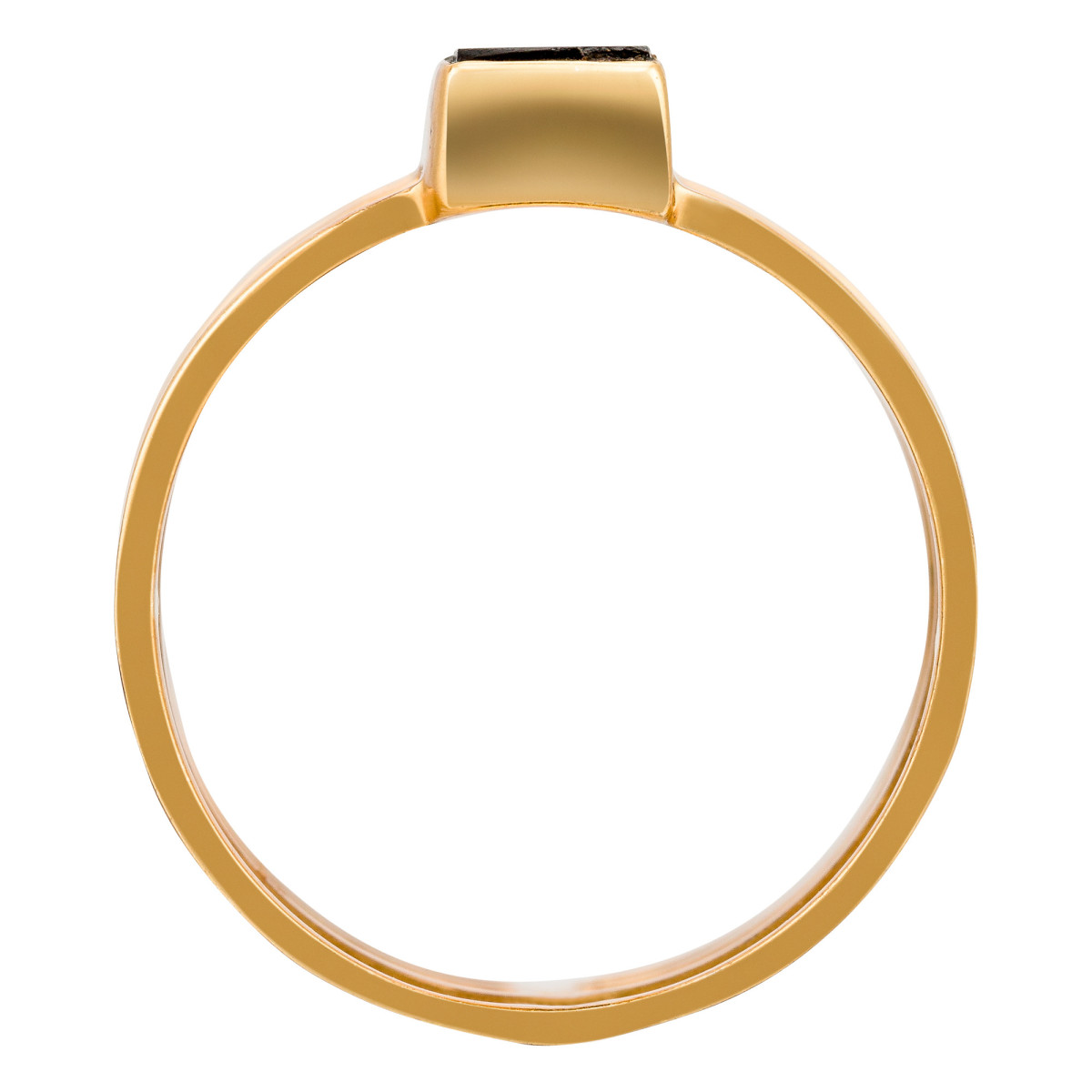 Bague laiton doré montée d'une onyx noire " Emma " Bague laiton doré montée d'une onyx noire " Emma "