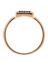 Bague laiton doré montée d'un lapis bleue " Fiona "