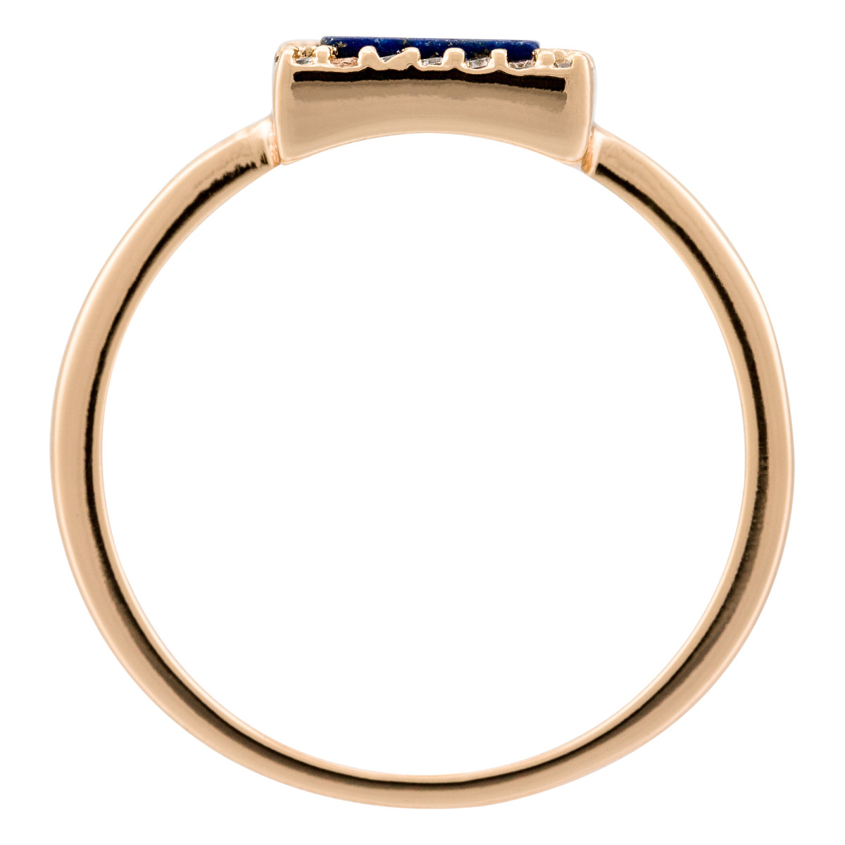 Bague laiton doré montée d'un lapis bleue " Fiona " Bague "Arcane" Lapis Lazuli Laiton doré