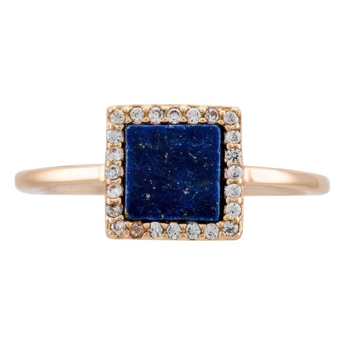 Bague laiton doré montée d'un lapis bleue " Fiona " Bague "Arcane" Lapis Lazuli Laiton doré