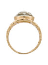 Bague laiton doré montée d'une améthyste verte " Freida "