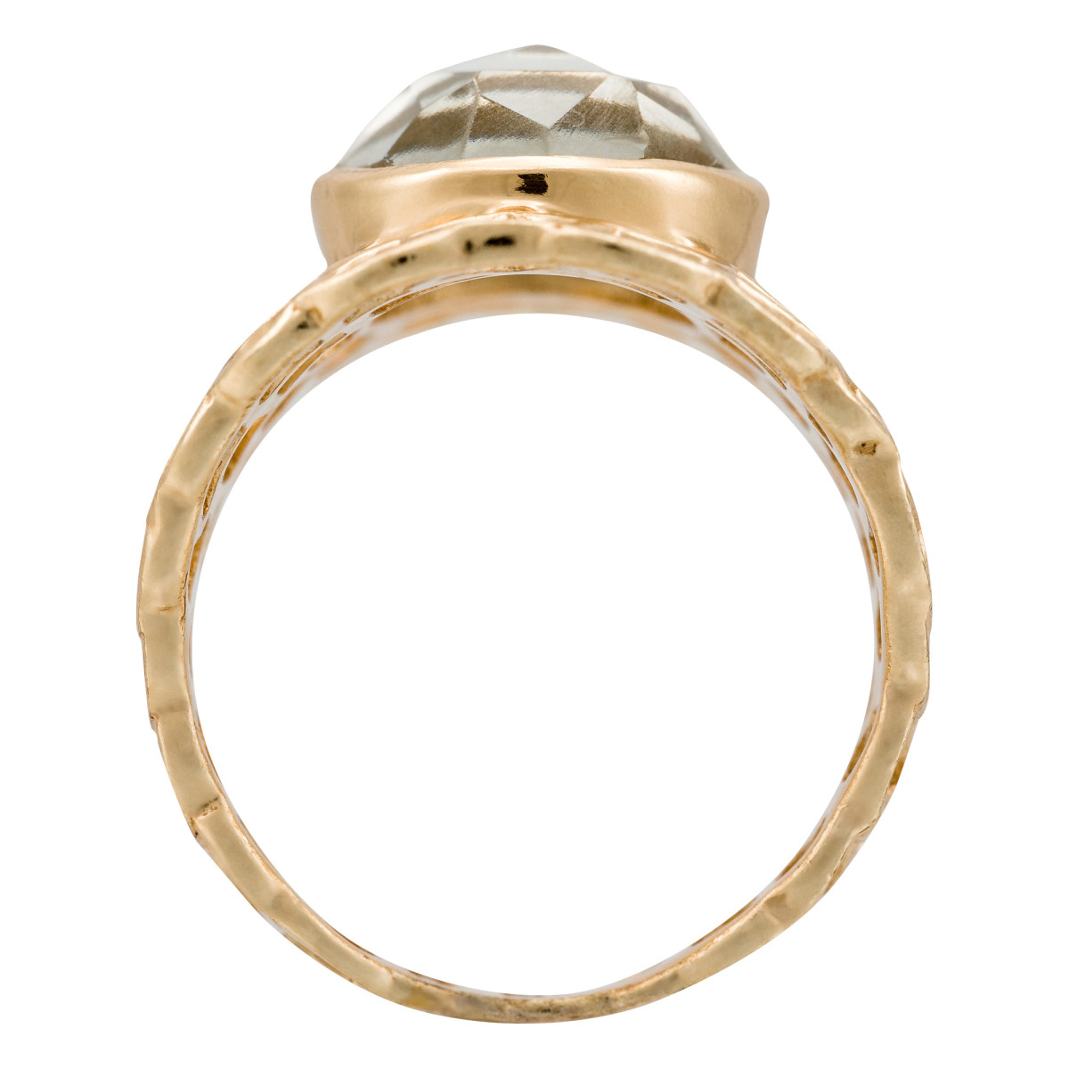 Bague "Exalta" Améthyste verte Laiton doré