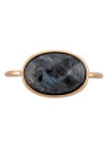 Bague laiton doré montée d'une labradorite grise " Lisa "