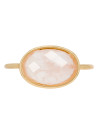 Bague laiton doré montée d'un quartz rose " Lisa "