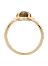 Bague laiton doré montée d'une labradorite grise " Liva "