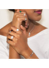 Bague laiton doré montée d'un quartz rose " Lisa "