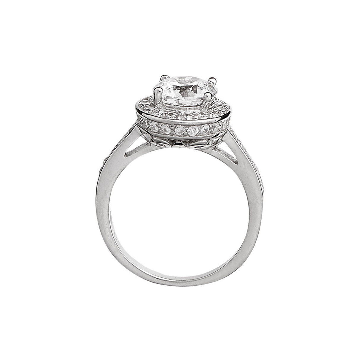 Bague en argent et oxydes de zirconium "Rond de lumière" Bague en argent et oxydes de zirconium "Rond de lumière"