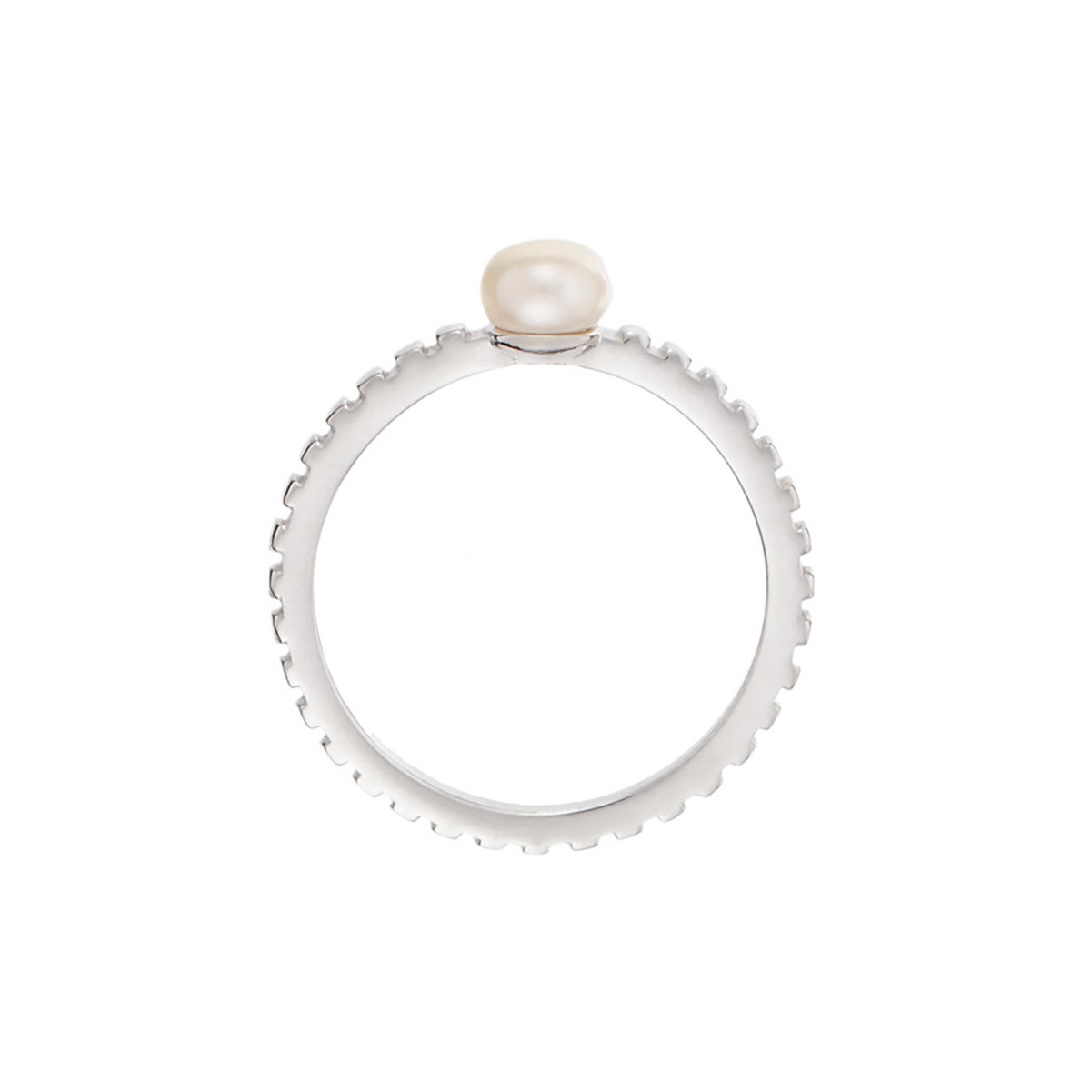 Bague en argent et perle de culture blanche "Perlicate" Bague en argent et perle de culture blanche "Perlicate"