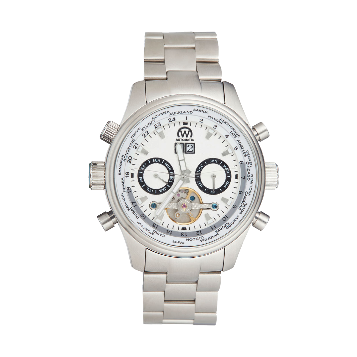 Montre Chronowatch "L'HECKLER" bracelet métal - HF5250C3BM1 Montre Chronowatch "HECKLER" Automatique Bracelet métal - HF5250C3BM1