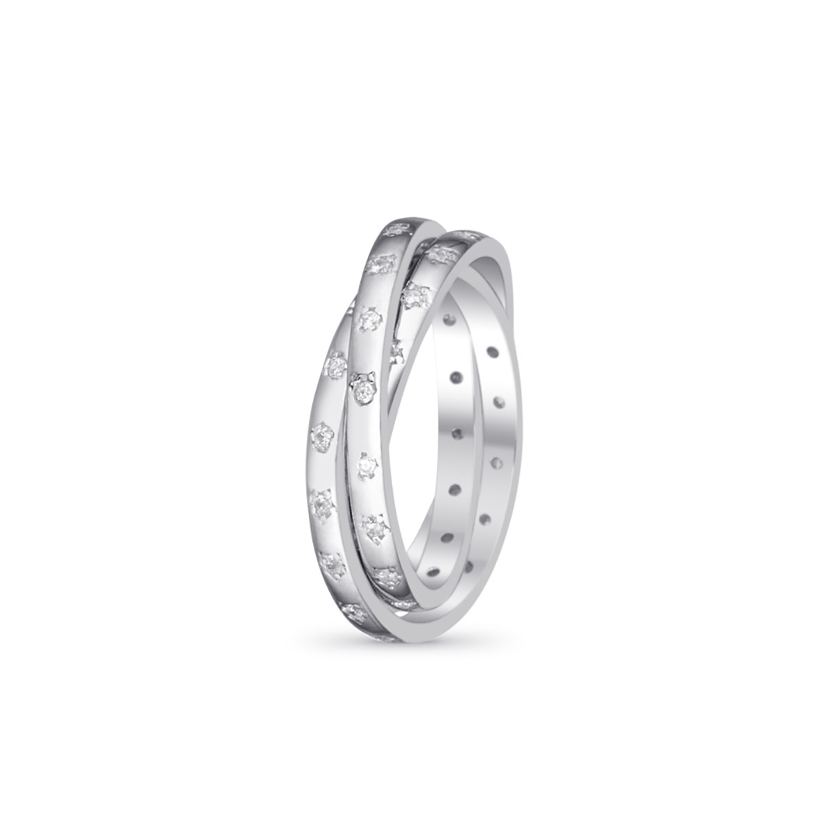 Bague en argent et oxydes de zirconium "Trio Harmonieux" Bague "Trio Harmonieux "Argent 925