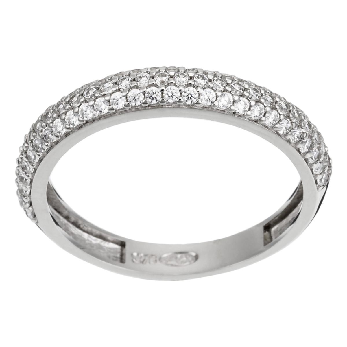 Bague "Halo" Or blanc