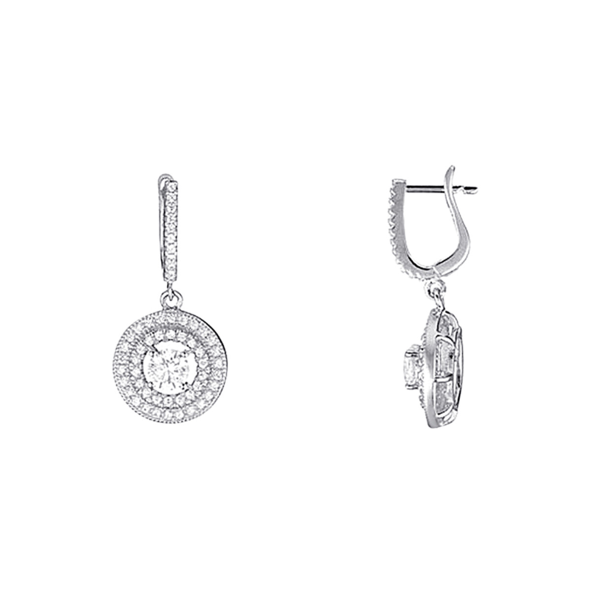 Boucle d'oreilles en argent et oxydes de zirconium "Soleil Scintillant" Boucles d'oreilles en argent et oxydes de zirconium "Soleil Scintillant"