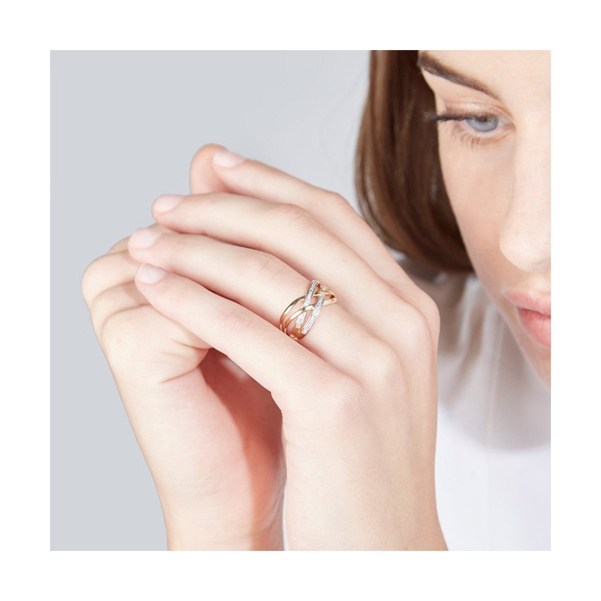 Bague " Pascaline" Or jaune et Diamant