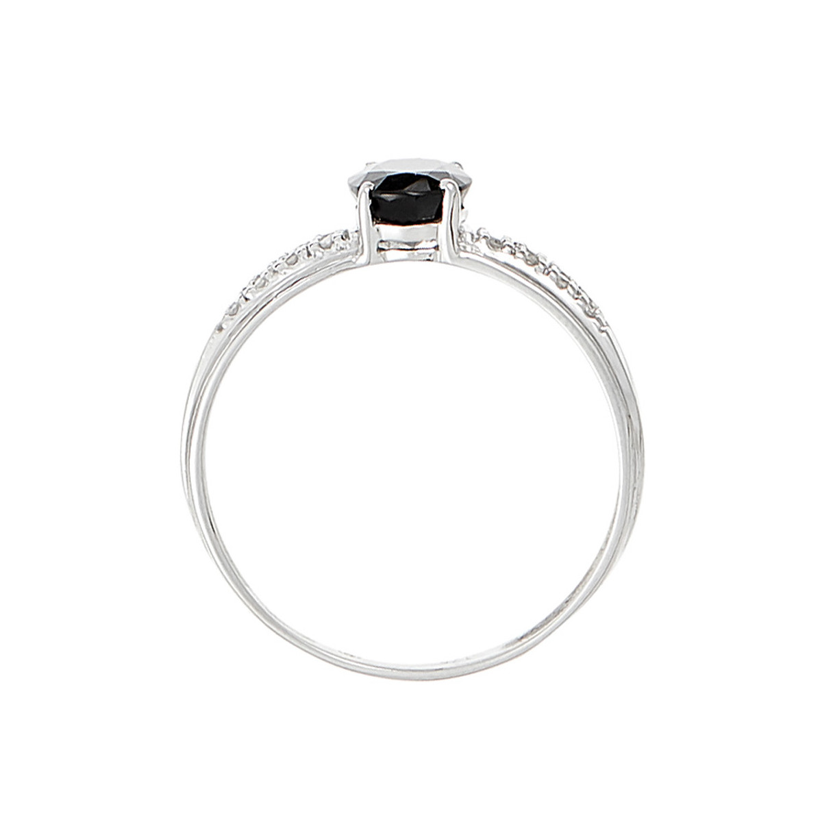 Bague Or Blanc et Diamants 0,05 carats et Saphir 1 carats "Rimatara" Bague "Rimatara Saphir" Or blanc et Diamants