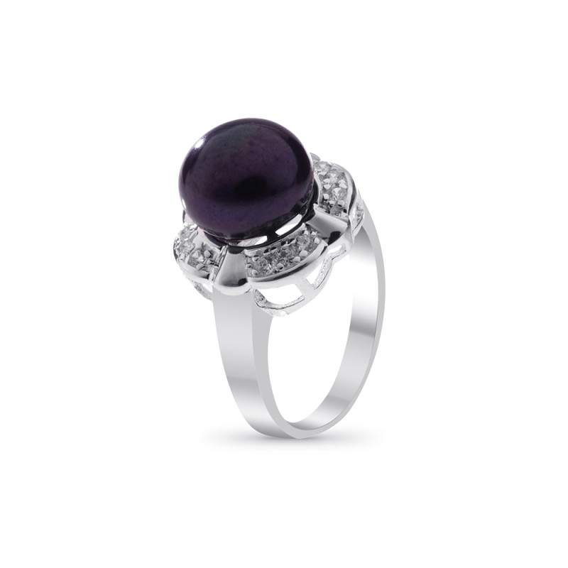 bague argent avec perle noire bague argent avec perle noire