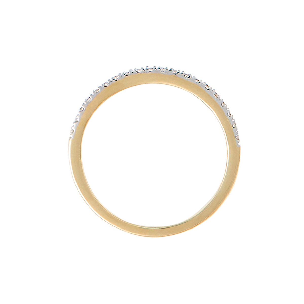 Bague Or Jaune et Diamants 0,16 carats "Alliance Délice" Bague "Emma" Or jaune et Diamant