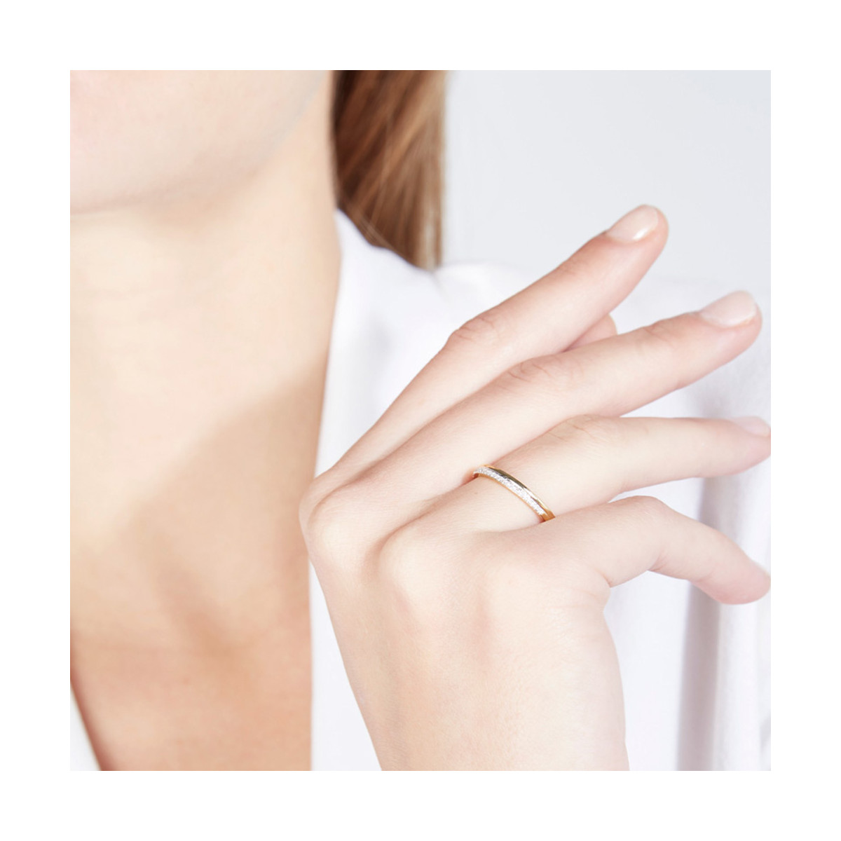 Bague Or Jaune et Diamants 0,07 carats "Suprême" Bague " Maud" Or jaune et Diamant