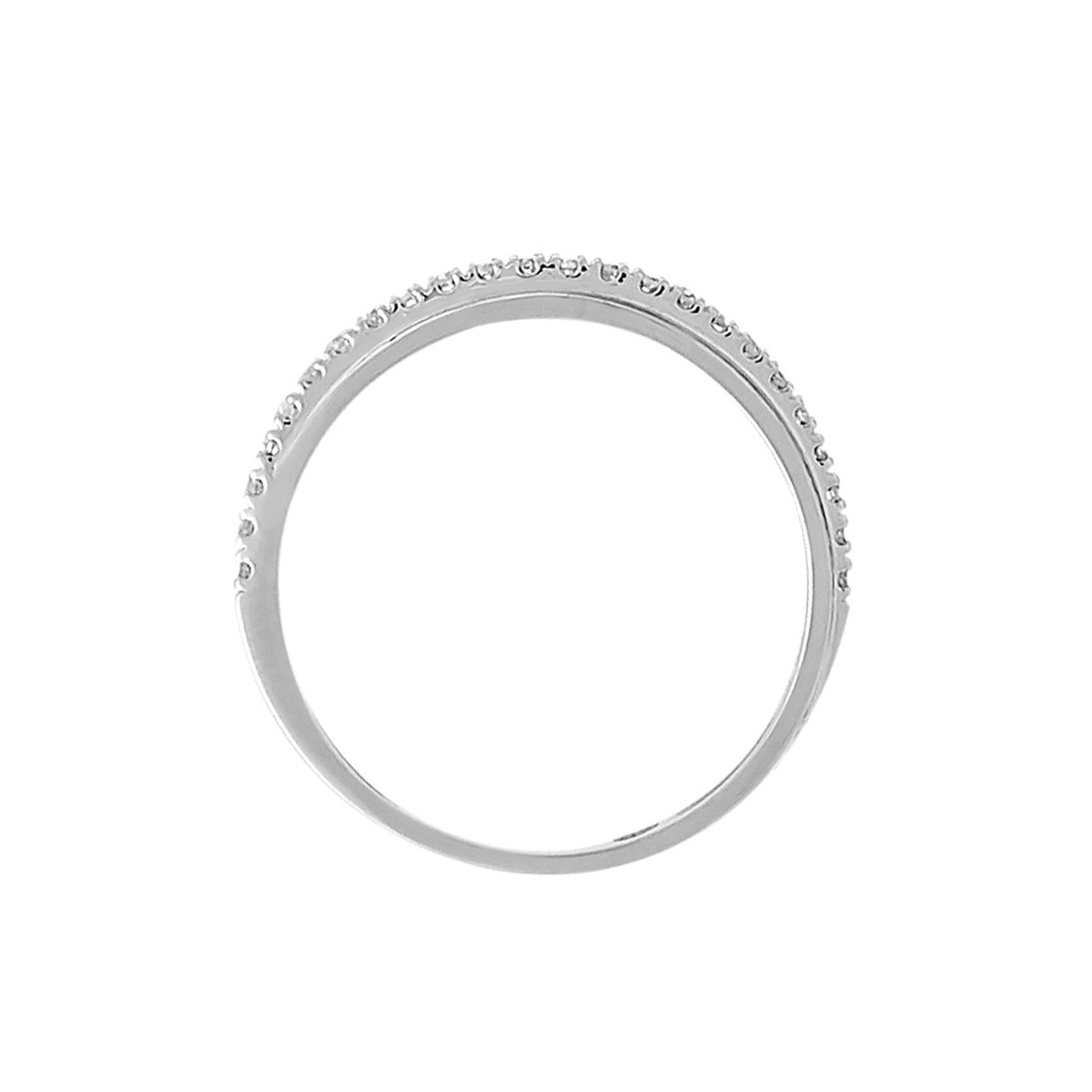 Bague Or Blanc et Diamants 0,12 carats "Alliance Divine" Bague " Guillemette" Or blanc et Diamant