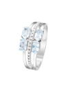 Bague Or Blanc, Diamants 0,1 carats et Topaze 1,40 carats "Cayuga"