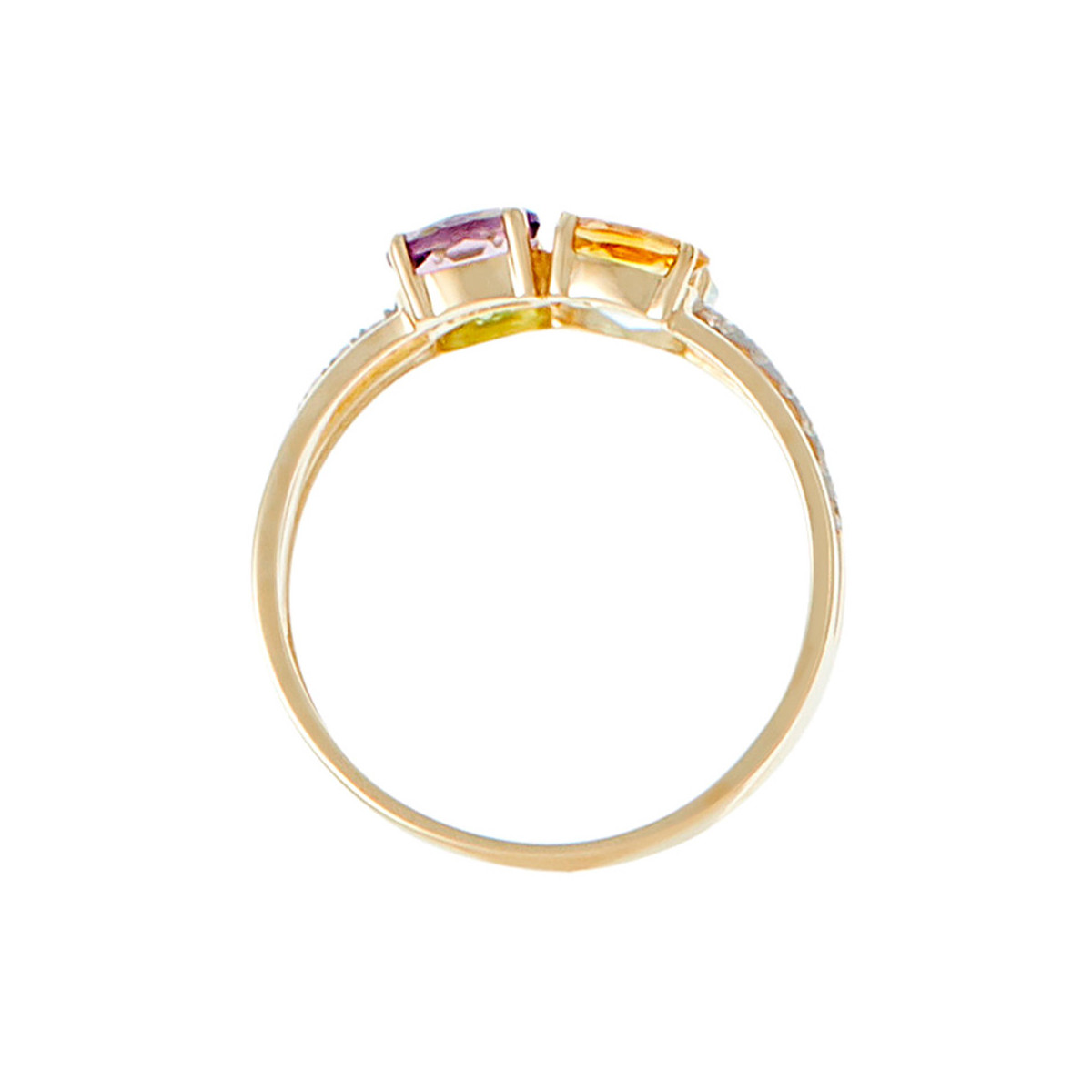 Bague " Fanny" Or jaune et Multipierres