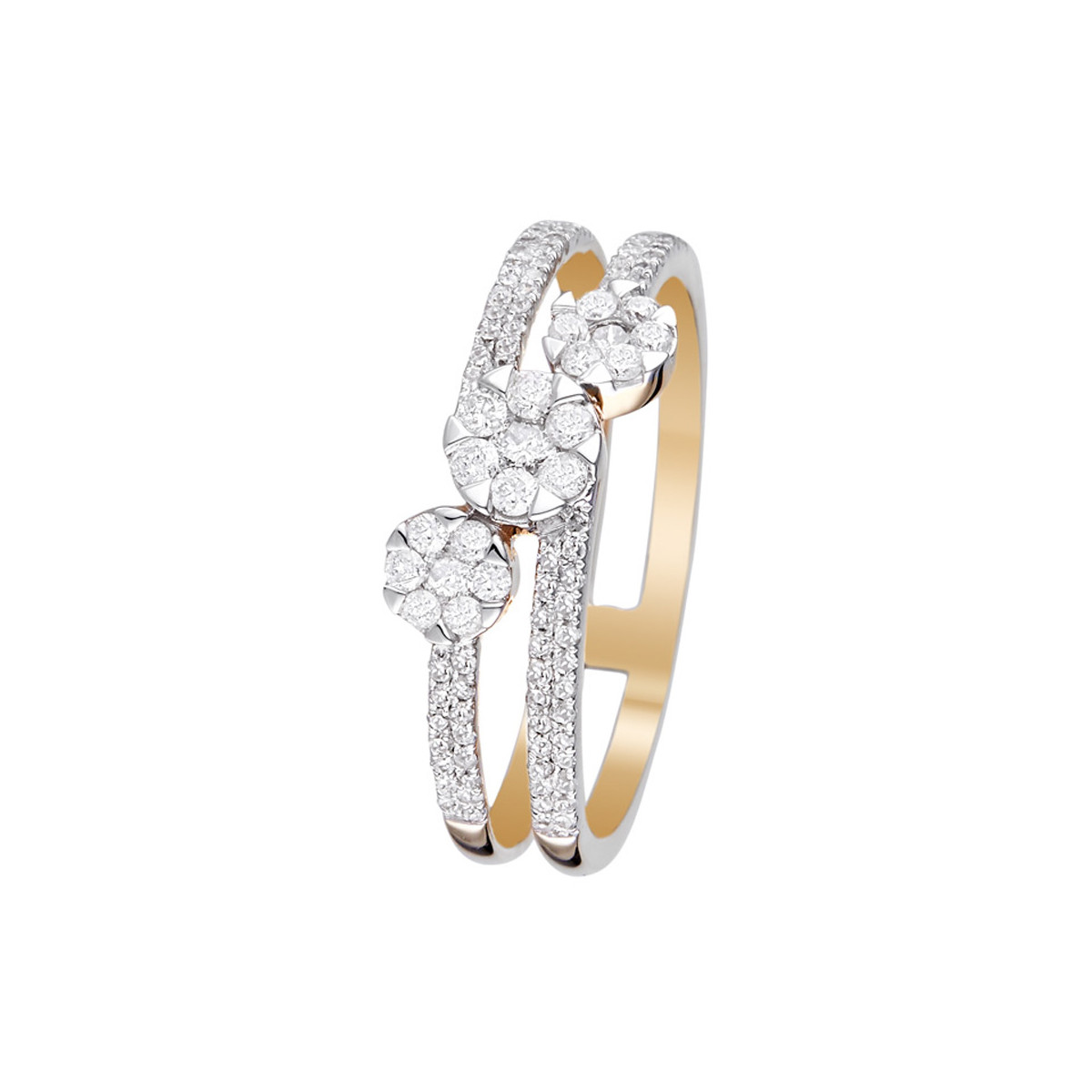 Bague Or Jaune et Diamants 0,45 carats "3 mots Doux" Bague "3 mots Doux" Or jaune et Diamants