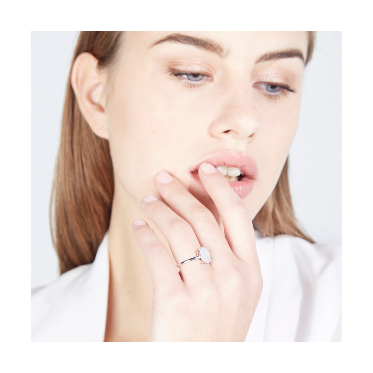 Bague Or Blanc et Diamants 0,20 carats "Sublissime" Bague Or Blanc et Diamants 0,20 carat "SUBLISSIME"
