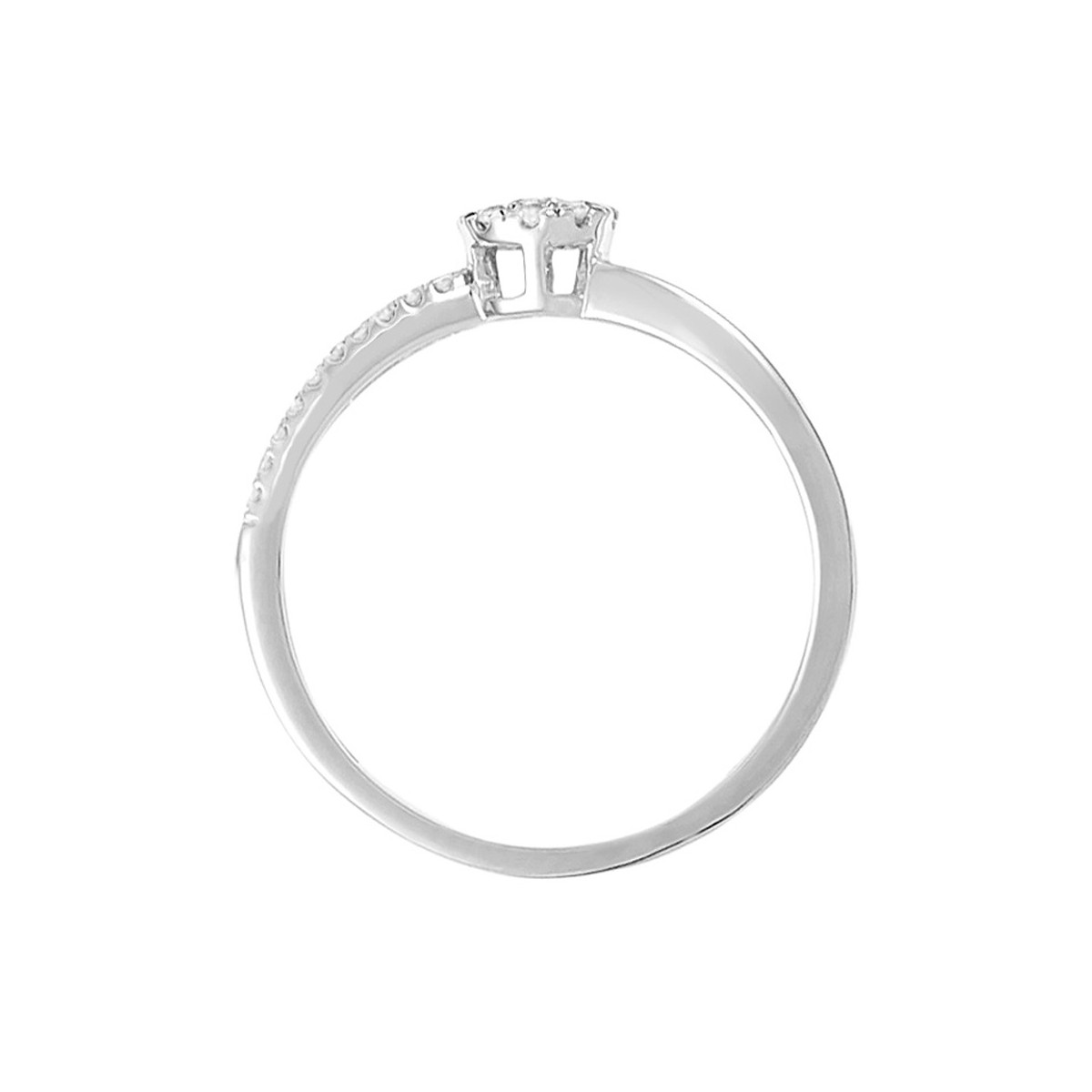 Bague Or Blanc et Diamants 0,21 carats "L'élue" Bague " Héloïse" Or blanc et Diamant
