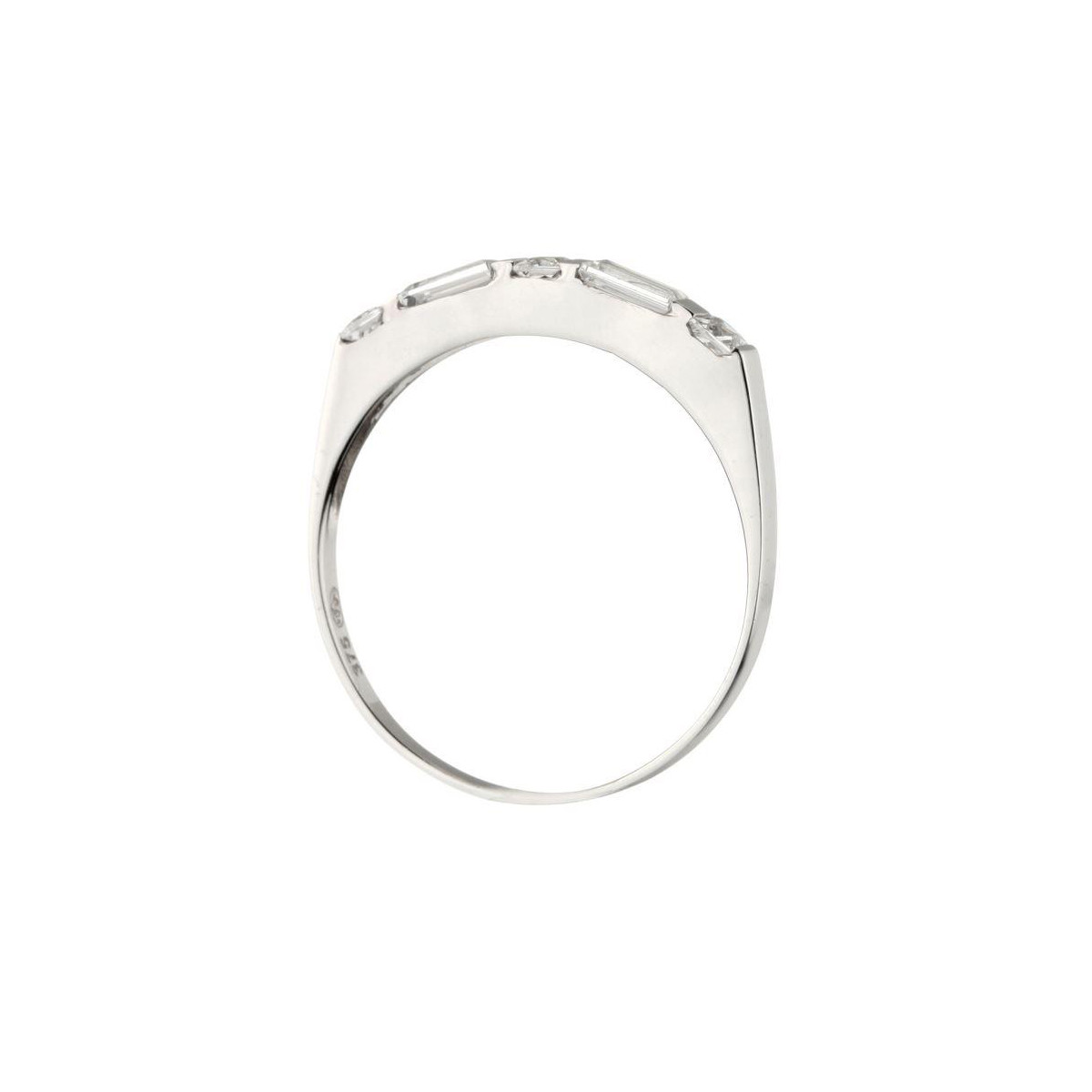 Bague Or Blanc et oxydes de zirconium "Authentique" Bague Or Blanc et oxydes de zirconium "Authentique"