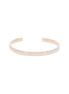 Bracelet jonc ouvert CORFOU Émail blanc finition rosée