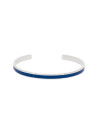 Bracelet Émail bleu "Corfou" finition argentée