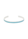 Bracelet Émail bleu "Corfou" finition argentée