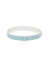Bracelet jonc Émail bleu finition argentée