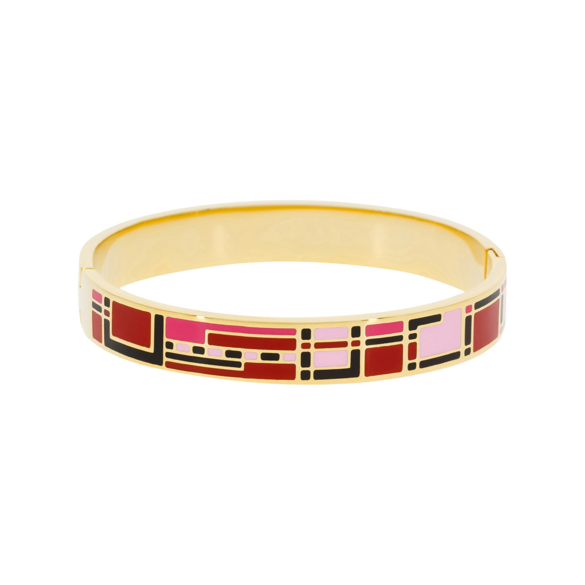Bracelet Manchette jonc "JAIPUR'' émail multicolore finition dorée Bracelet Manchette SURREALA émail multicolore Acier doré