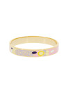 Bracelet Manchette jonc DAKAR Émail multicolore finition dorée