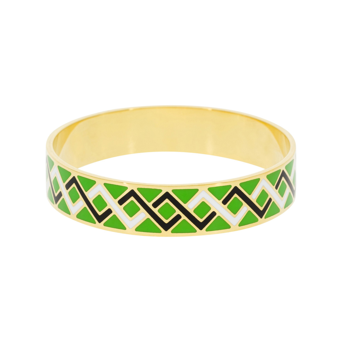 Bracelet Manchette MAESTRIA émail multicolore finition dorée