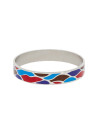 Bracelet jonc "BUDAPEST" Émail mullticolore finition argentée