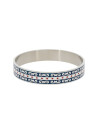 Bracelet jonc "MALIBU" Émail mullticolore finition argentée