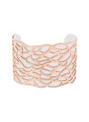 Manchette Nazareth finition rosée simili cuir blanc