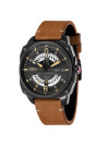 AVI-8 Hawker Hunter Bracelet brun en cuir véritable cadran noir