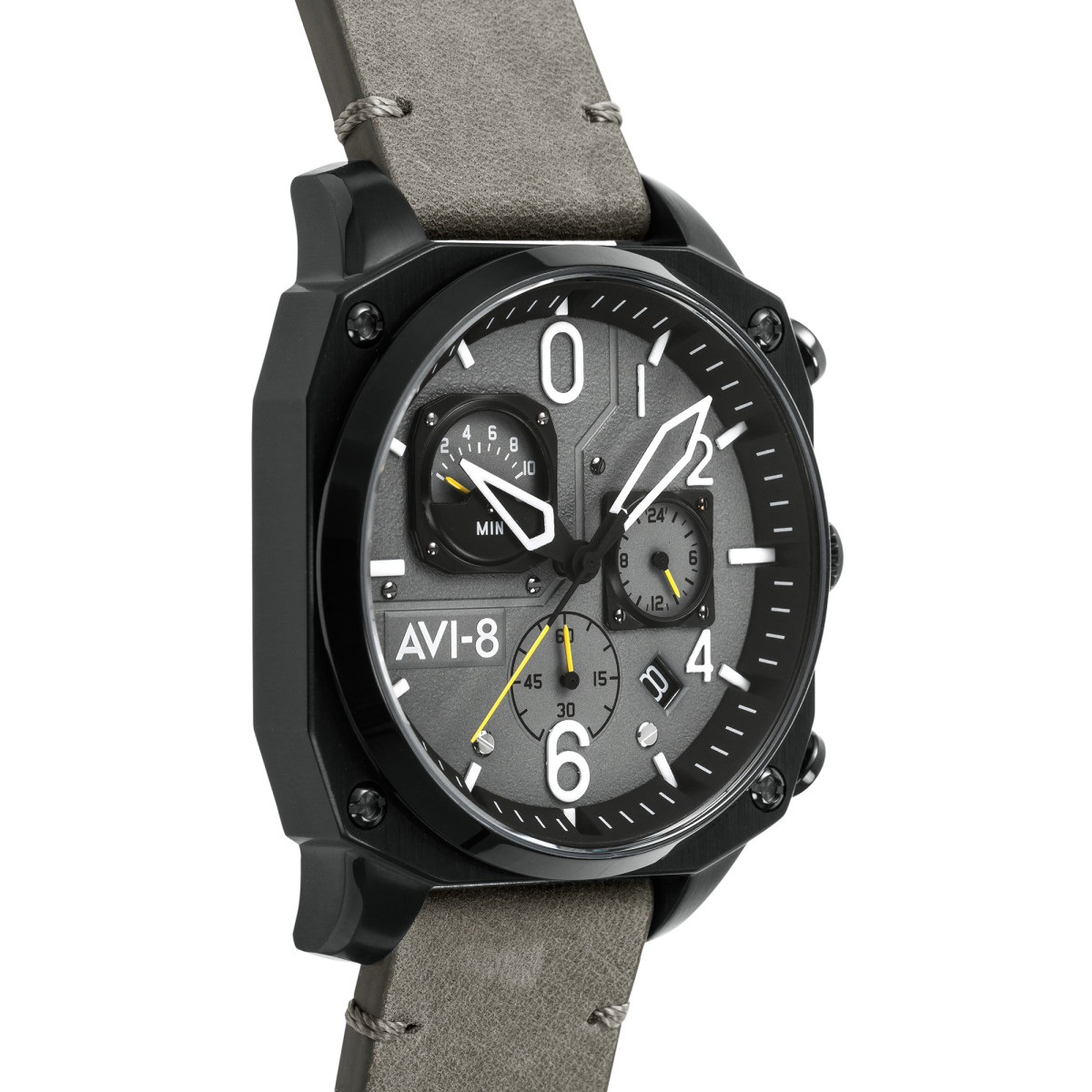 Montre Avi-8 homme Hawker Hunter index luminescents fond de boîte gravé Montre AVI-8 HAWKER HUNTER Quartz Chronograph - AV-4052-03