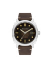 Montre Spinnaker hull cadran marron bracelet marron cuir aiguilles jeunes