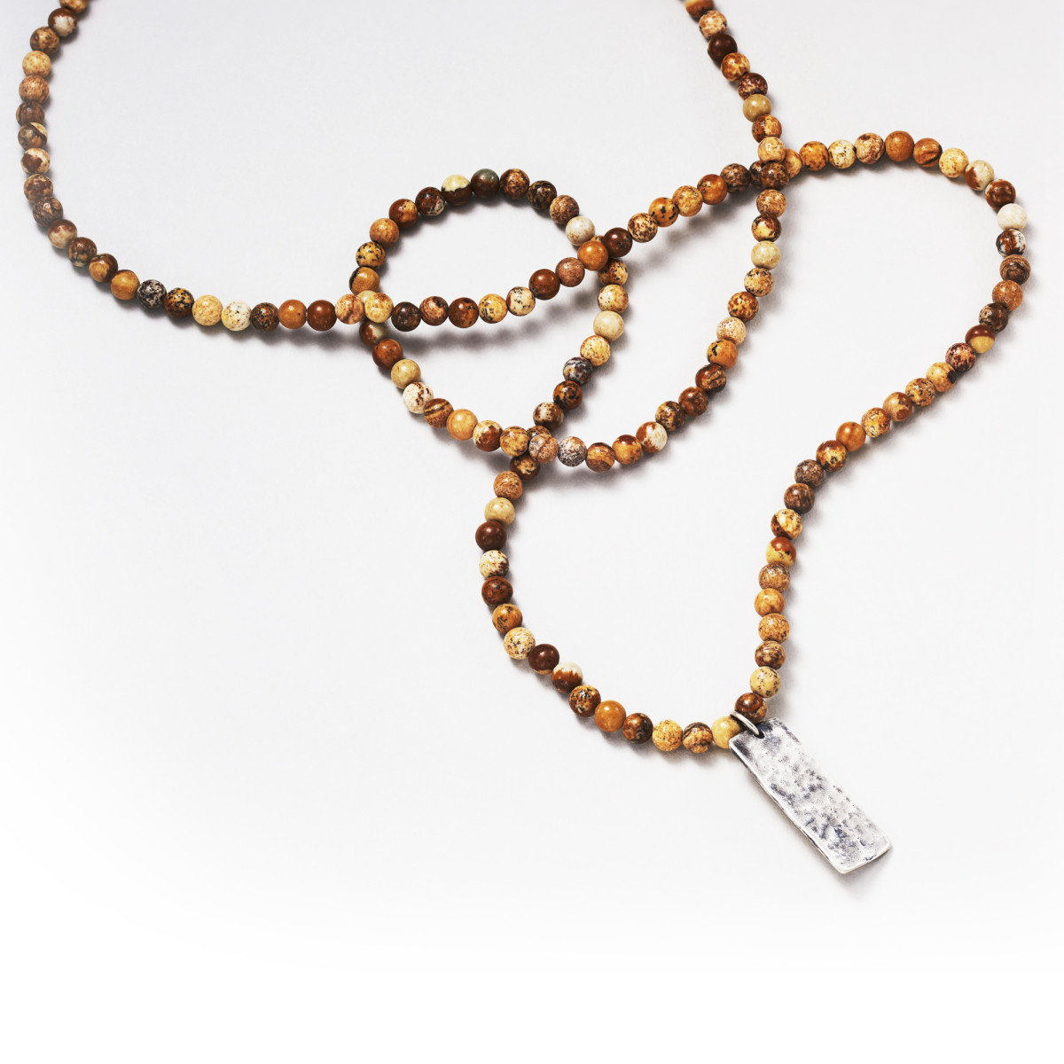 Collier Homme JASPER en Argent 925 Collier Homme Argent 925/1000 "Ondar" - Long : 27 cm