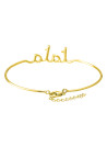 Bracelet à message Laiton doré "TATA"