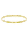 Bracelet Jonc à message Laiton doré "FRIENDS FOREVER"
