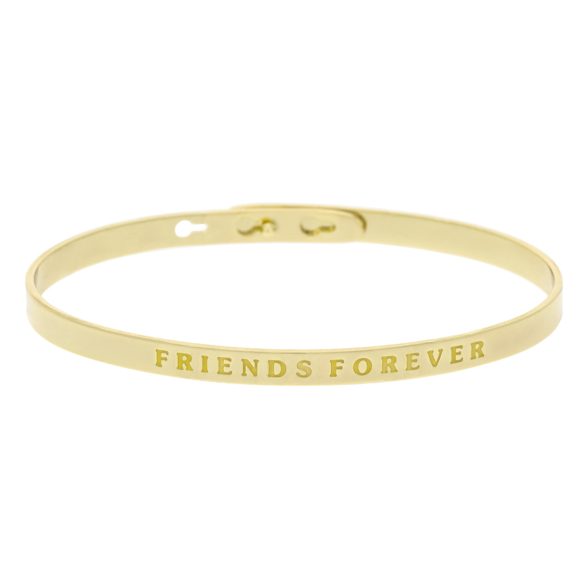 Bracelet Jonc à message Laiton doré "FRIENDS FOREVER" Bracelet à message "Friends Forever" Laiton doré
