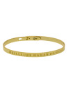Bracelet Jonc à message Laiton doré "MEILLEURE MAMAN DU MONDE"